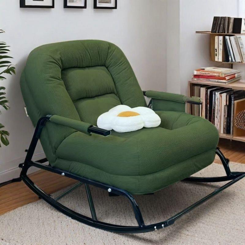 单人网EFC红卧室午休躺椅懒摇懒人沙发家人用阳台休椅闲客厅睡午