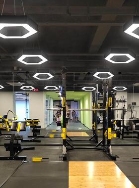 六形吊灯造型身灯创意室蜂巢办公网咖健房六边QWN角形工业风灯具