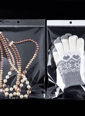 现货大白色卡头挂袋opp袋不胶yc28自粘袋号透明孔袋包装袋宽度干2