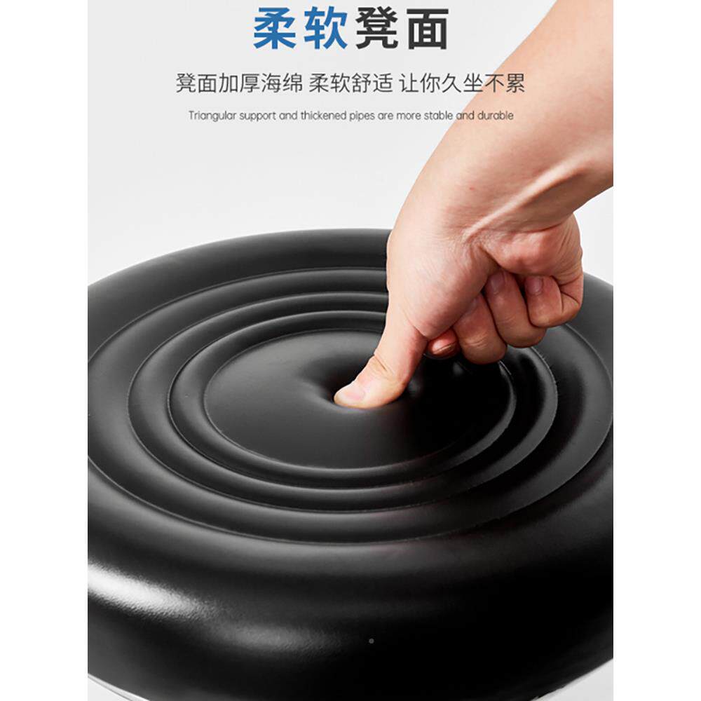 带轮凳子家客用圆LEN凳椅厅移动矮板凳可旋转擦地懒人小子靠背滑