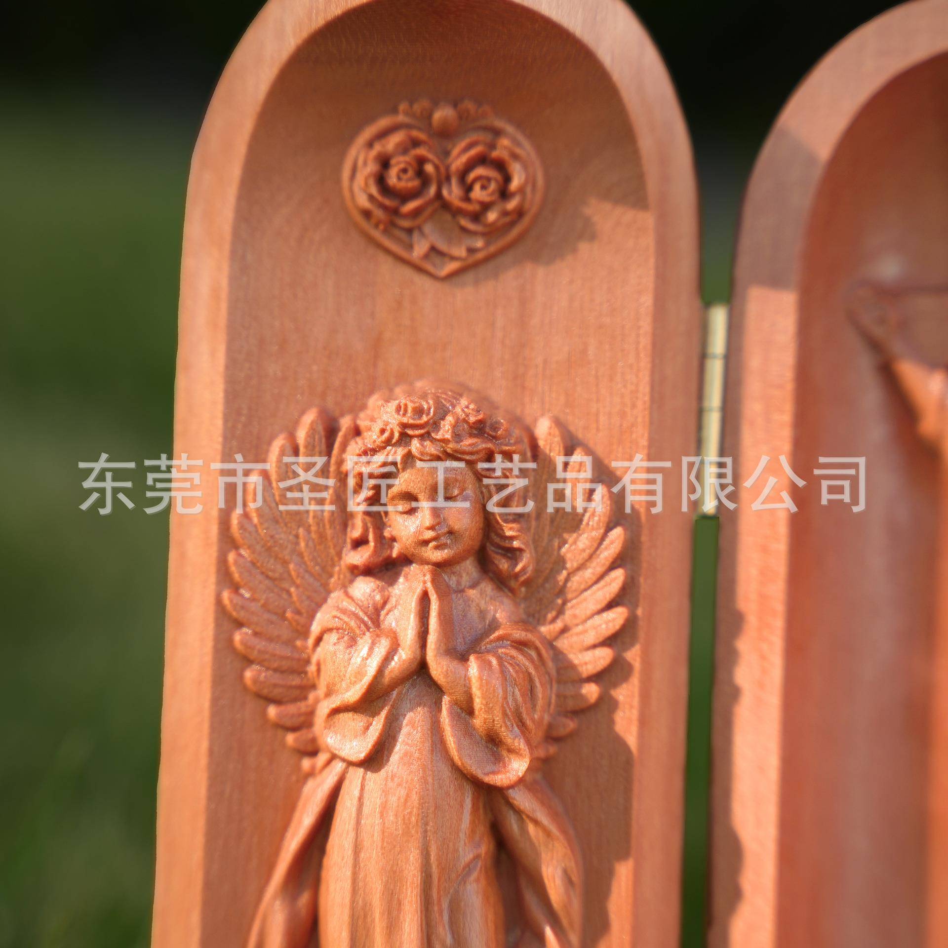 像木工艺圣品三摆件随身携带BGW232YS升天开盒黄杨木雕刻质装饰品