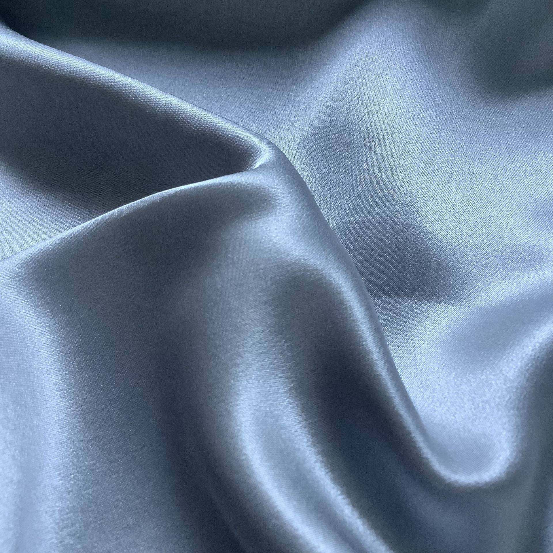 天下绸真丝素绉缎22姆米货11丝4门幅PZZ真丝面料蚕桑丝布料现黑