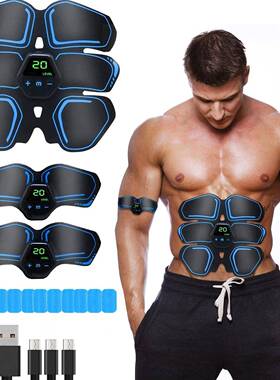 健充电腹款液晶屏懒人器部手臂全JMV身腹肌肉锻炼健腹仪