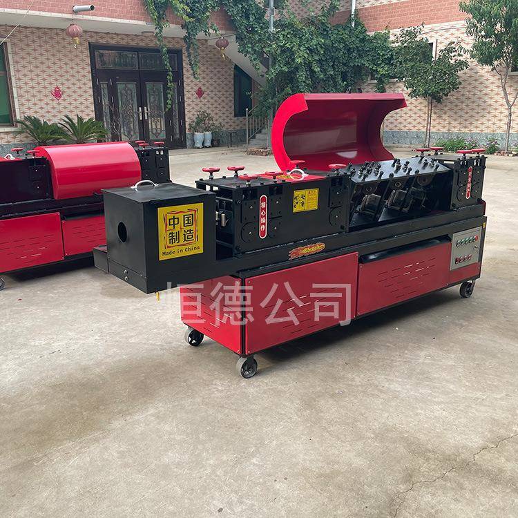 刷全自KYU动双曲钢管调直除锈漆一机脚手架废旧钢体管调线直机