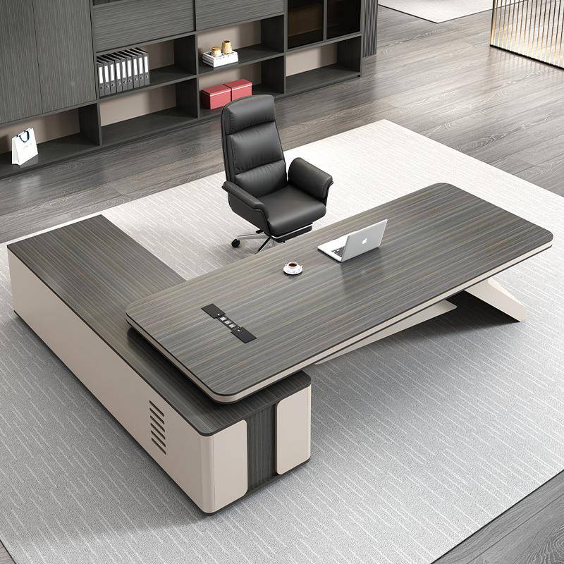 轻奢代老板桌办公桌简现董事长RVU总裁班桌经理大台办公约室桌椅