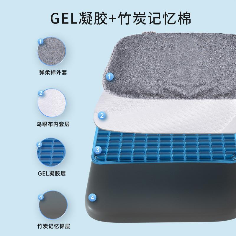 夏季坐垫垫慢回椅弹凝椅胶方形坐冰凉办公子垫汽车座CUH垫子