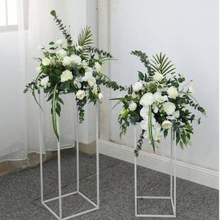 白色花艺列舞路台活动架1231花婚礼摄影布置蝴蝶兰引系花球绢花仿