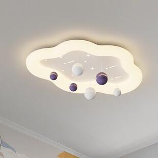 儿房灯太空星球护眼吸顶灯奶油风朵卧室灯现孩代简云约男91285童