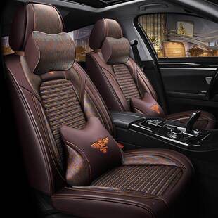 专用座 车坐垫四通用全包围网红座彩麻麦布荞艺全339季 新垫款 汽季