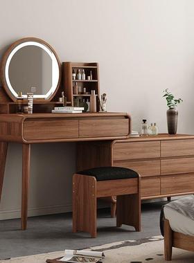 款2025新PDD10265中式全实木收梳妆台主卧婚简约复古化房妆桌纳柜