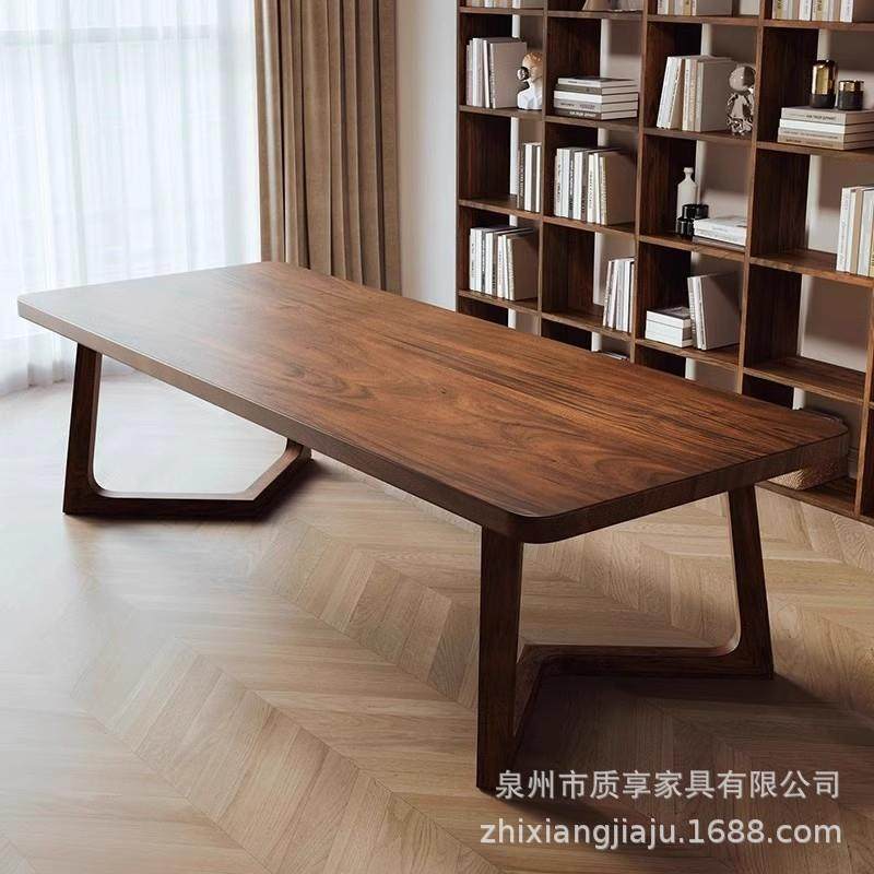 南胡桃木高档桌客桌厅实木大长书工作台书房书法桌大板61学美习椅,住宅家具,书桌,淘宝优惠券,粉丝福利购,淘宝优惠卷
