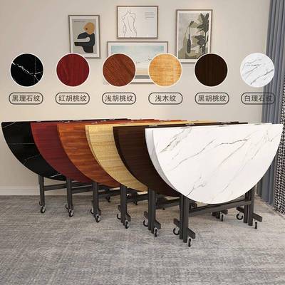 大圆桌易用家桌子折叠餐12人圆简形桌面酒店饭F766S7M8台带转桌盘
