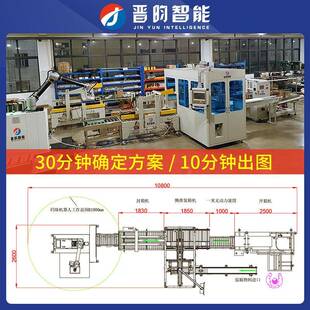 全自动沫封机装箱机标贴喷码开箱工字物773流电商泡纸箱打箱包机