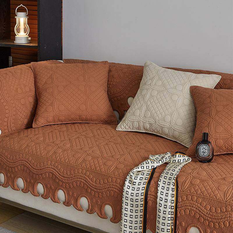 225新0款轻风PXP沙发垫纯棉四季通防用滑奢坐垫三座一贵妃套罩巾