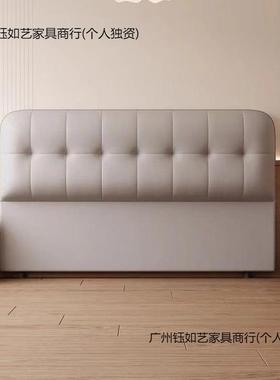 床简头软靠背背板2025现代新款包约一木体实轻81618奢落地单买黑