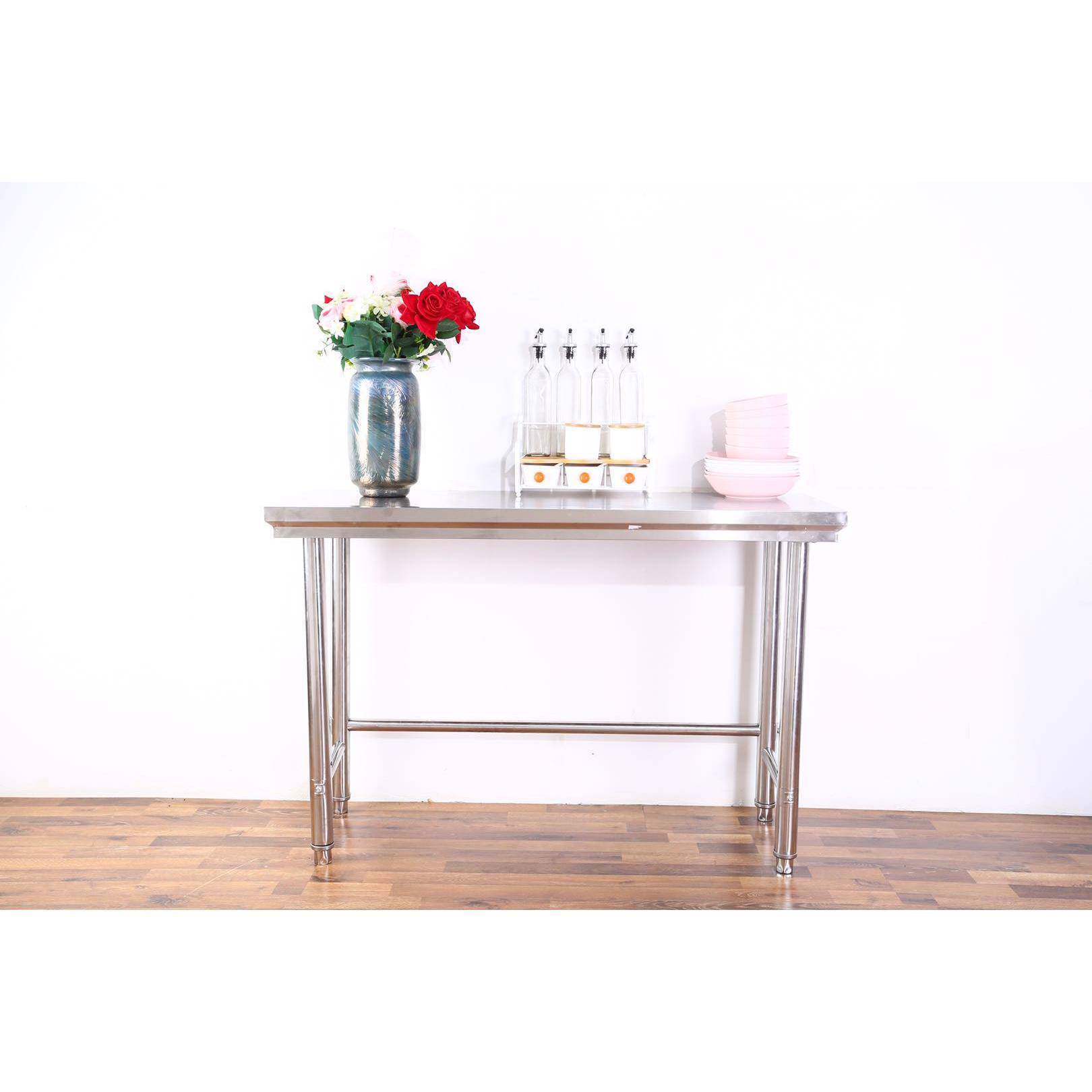 单层不锈钢工作台厨房操作台打灶台架一装层荷EVF打台饭店切菜桌