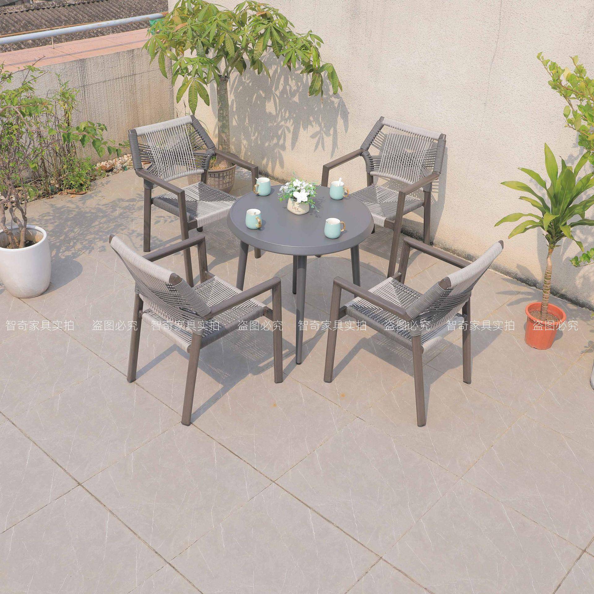 户外庭院桌椅外休闲露天露台花园室院子外摆织藤编24011020藤椅带