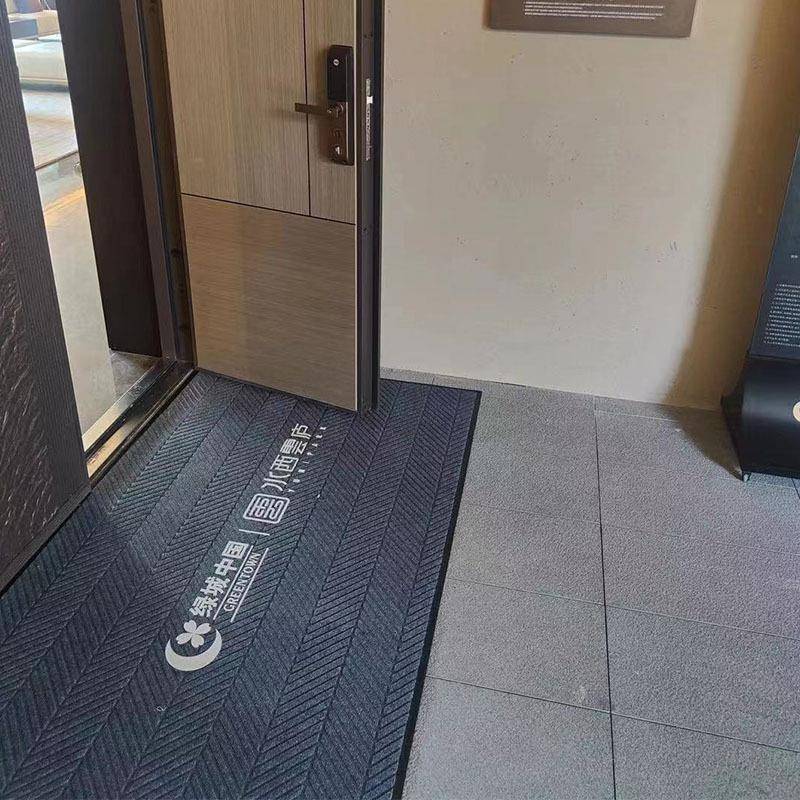 店大门轮酒胎口纹地YZC垫迎宾门垫欢滑迎光临脚垫防地毯垫可logo
