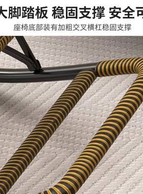 N5藤椅大人遥椅躺椅老逍F77696MM人摇睡椅编阳台家用休闲摇摇椅藤