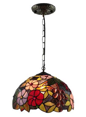 p欧式复古蒂凡玻尼彩色璃酒吧餐厅吊灯创意田卧园室玄y关JJT4TT43