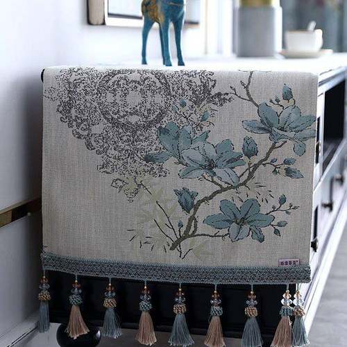 K视1V中式电柜桌欧布盖QQD布长方形台布茶几垫式防尘罩布艺桌新垫