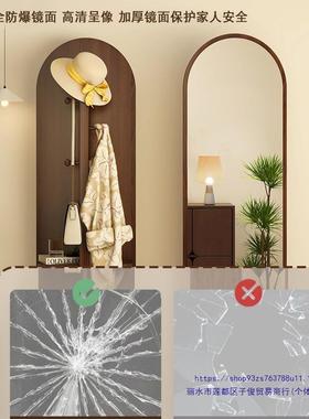 旋穿衣镜全STD身落地镜家用卧室挂衣立帽架镜转子一衣体试镜式可