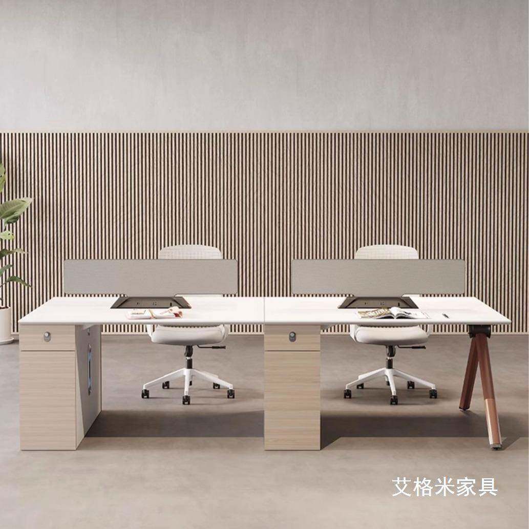 职员桌办公桌代椅组合简座约现办公室屏风6PI双人4员工位电脑桌卡