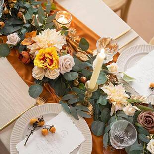 装仿真花人造假玫花尤加KTI利仿瑰桉树花藤条婚礼桌椅饰真花藤批