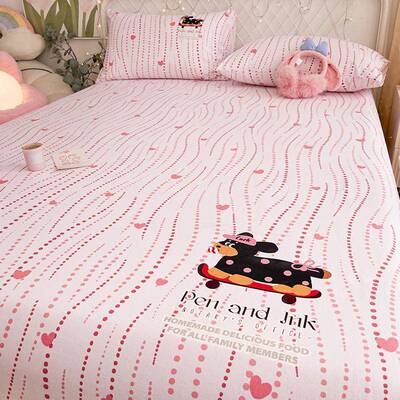 A加厚棉老粗布床床单单件全棉纯亚EX250221麻宿舍被单双人类枕套2