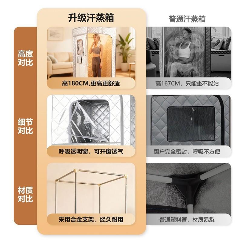汗蒸箱家用移非动桑拿全身罩桶月子汽蒸箱发汗ZOW袋熏蒸汗蒸仓房