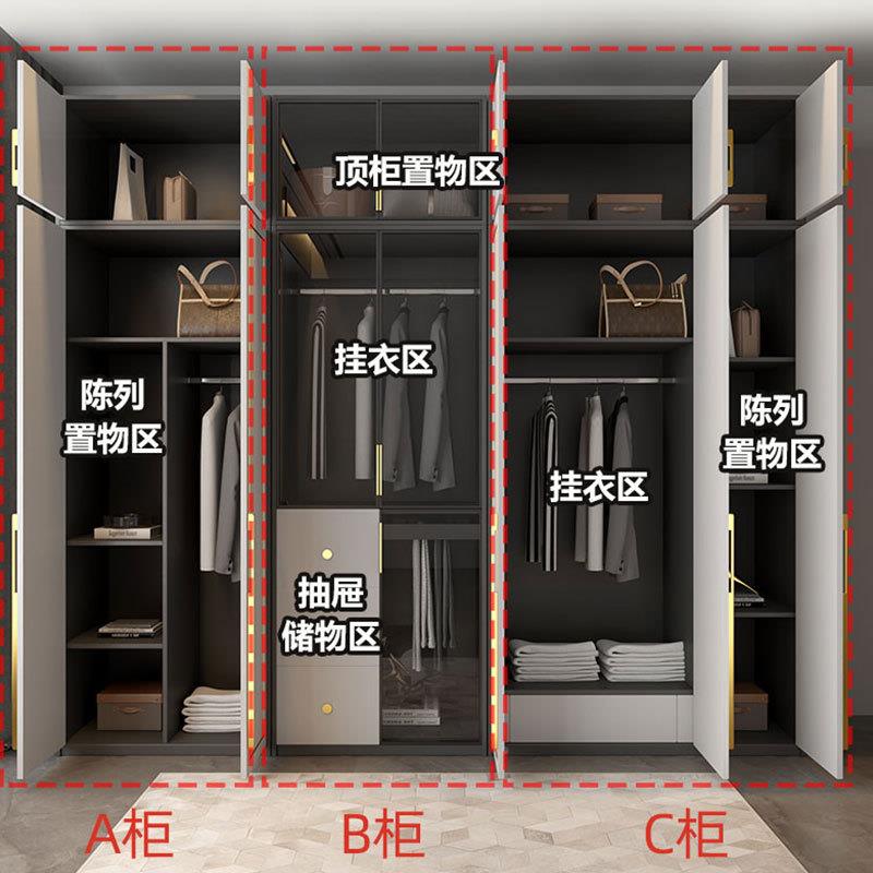 衣柜家用卧出租装房用轻奢璃门储物柜室202Y019衣柜5爆款简易组大