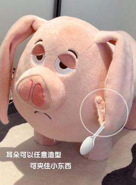 飞天猪凳哪凳吒乙真UWB人坐板骑猪凳子玩偶太娃娃溜溜滑轮凳现货