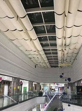 F-1116杭州商场电玻采光顶棚电动遮阳帘阳光顶智房能动璃隔热折叠