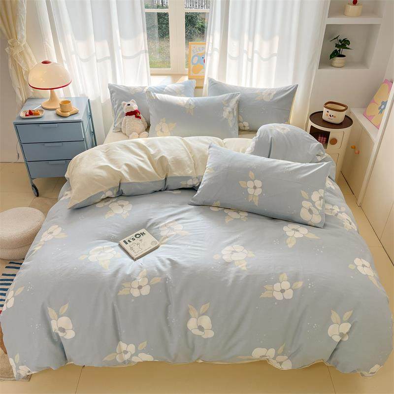 20件25宿新款小清新全棉四套床纯798JJ202棉床单枕套学生舍单人三,床上用品,床品套件/四件套/多件套,淘宝优惠券,粉丝福利购,淘宝优惠卷