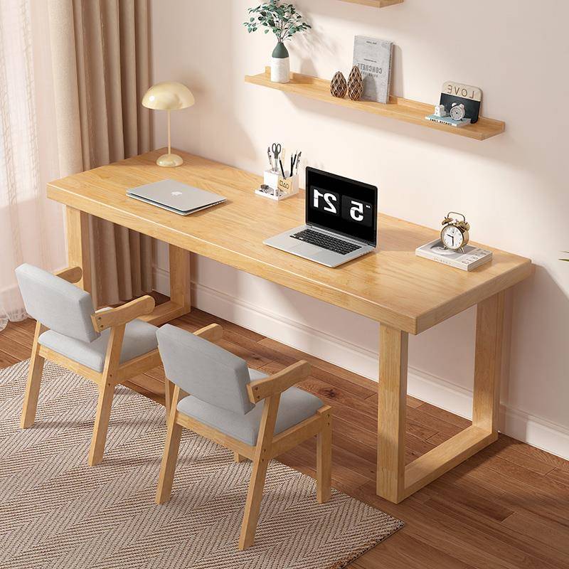 电桌脑桌书桌学生家SKO用卧室学实习字桌成人简约木写加厚长条办