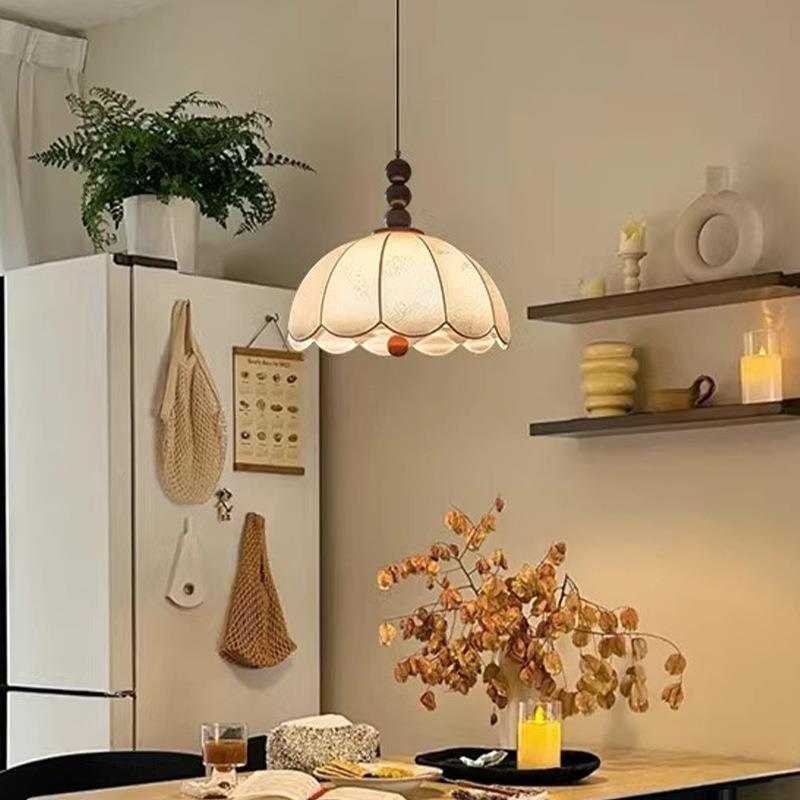 复古风法南式卧室布吧艺吊灯花中284古餐厅台纹洋实木浪漫房间主