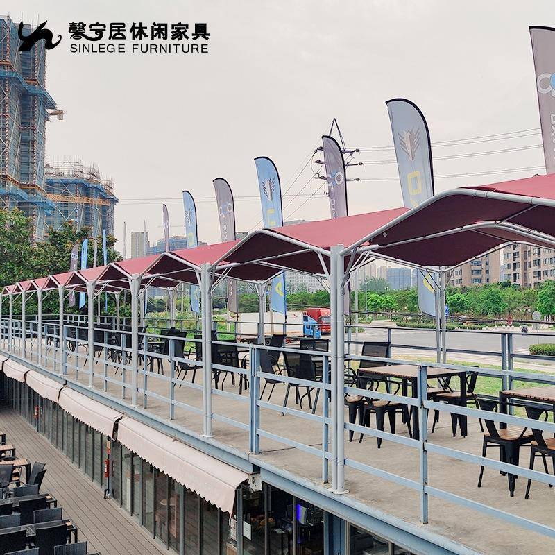 馨宁居户伞外遮阳棚遮阳P-1714庭民宿红防雨帐蓬餐饮露台天网鹅篷