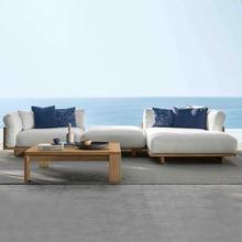 高端QBQ户外木沙发防水家防园晒庭院花组合室实外露天别墅阳台柚