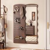 隐形推拉可全镜子木质洞洞板穿身衣镜EWB用家关闭壁挂墙玄关试衣