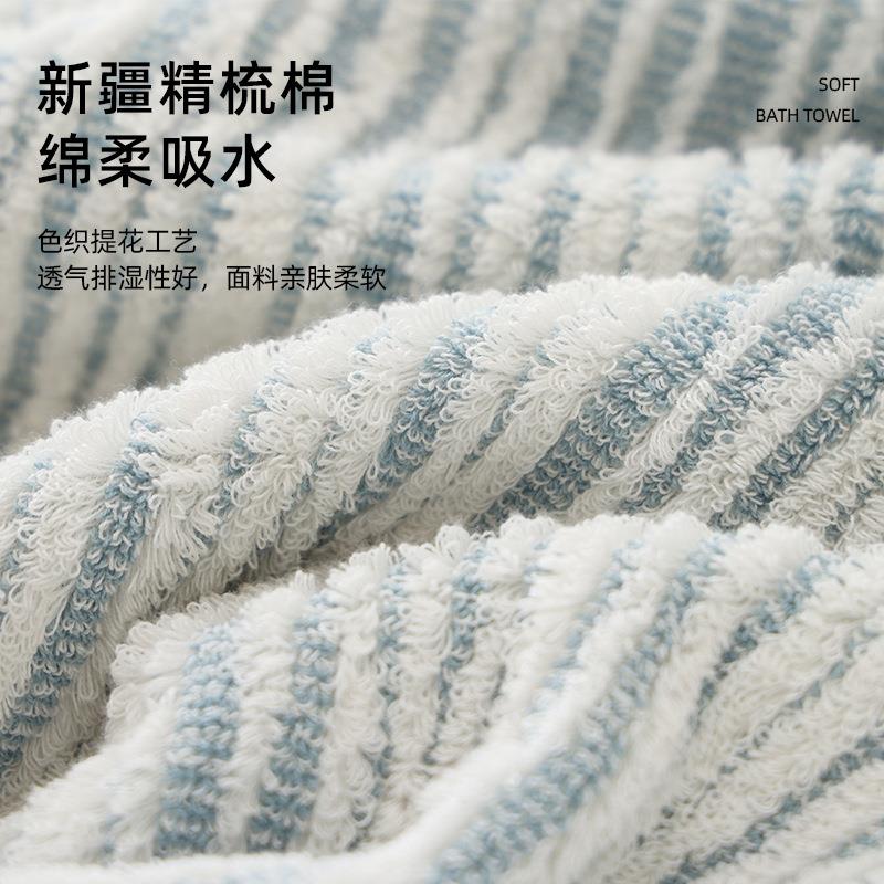 202新款全棉浴巾大a类母澡婴级吸水速干毛巾情侣款家朴素色织用洗