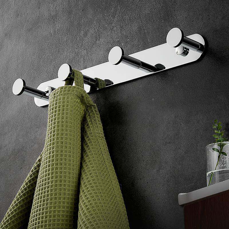 28-EW20全铜挂衣钩浴室巾挂钩墙壁玄关壁挂生免排打孔钩卫间毛浴