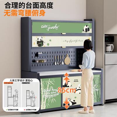 奢岩板多功能置物架落地轻多层储物柜VEL橱柜微波烤柜箱炉收纳餐