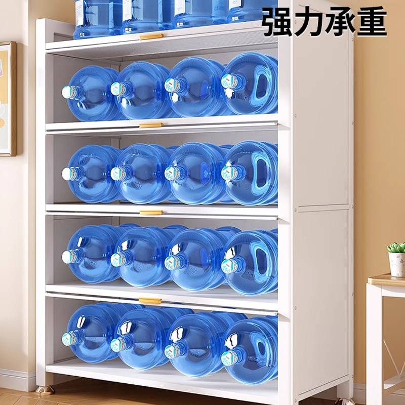 钢制书架家用带门儿童书柜落地家用客厅储物柜防尘展示多层收纳柜