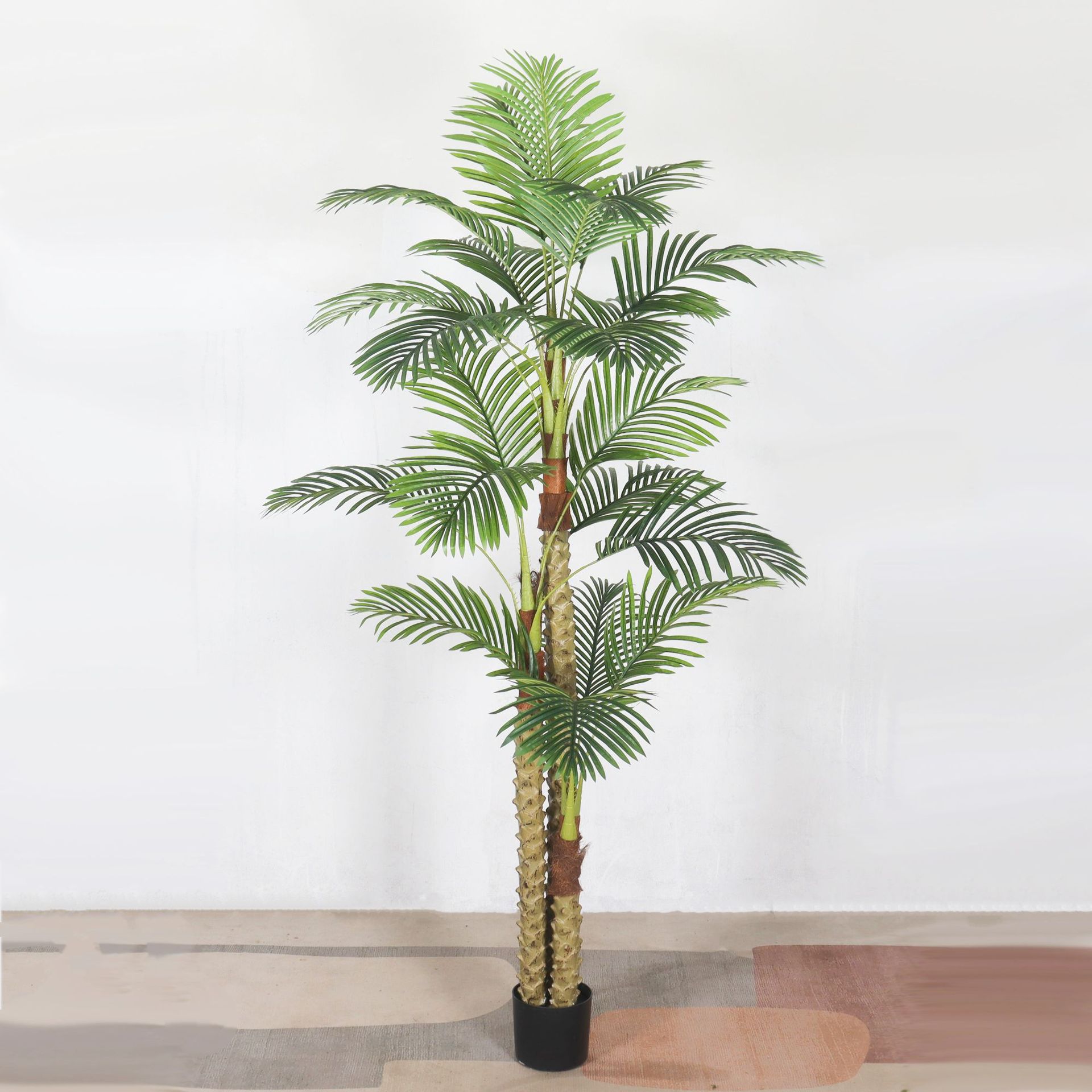 大型高端散尾葵仿真绿植仿生假树凤尾竹植物室内天竺葵树造景装饰
