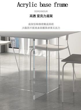 德利丰岩15898板浮餐桌亚克力小户厨型家用房岛台桌桌饭悬桌桌岩