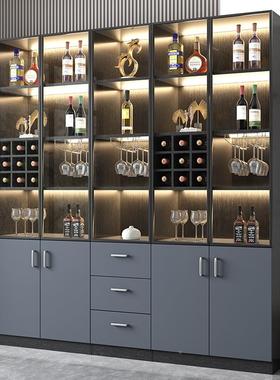 酒柜靠墙客厅现代柜约UDY奢展示玻璃门轻酒小简型高档红酒储物柜
