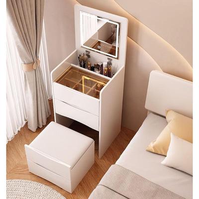 翻盖梳妆台斗柜风奶现梳妆台代F97MH6H5约简一体可油化妆桌白色翻