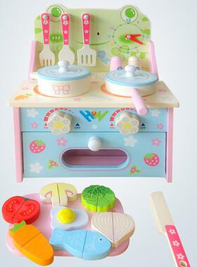 厂家直销新款宝做宝饭35036灶台女家孩过家仿真木质公主房套装木
