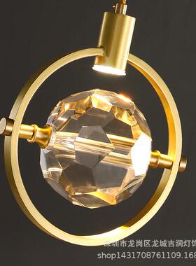 轻奢卧室头吊红灯现代36401简约长线创小吊灯意个性网吧台床灯具