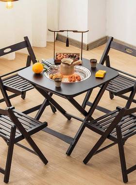 围炉煮室茶20734桌家用内全套叠烧烤架户外台阳庭院折取暖炭火碳